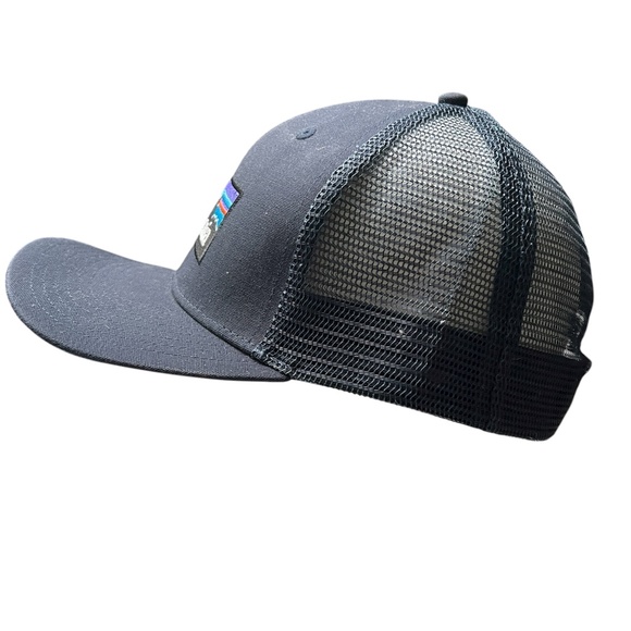 Patagonia Trucker Hat Dark Blue Mesh Snapback One Size - Picture 4 of 5